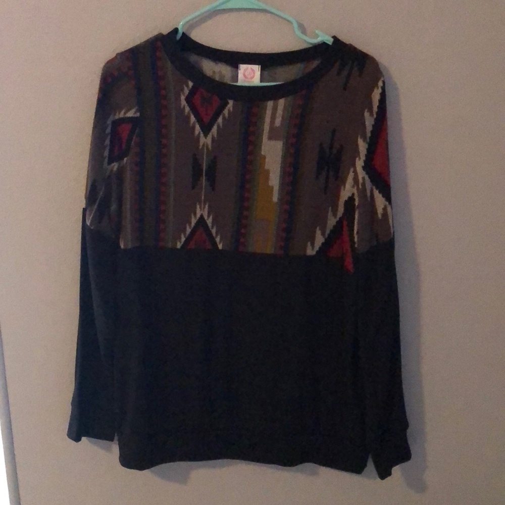 Thinner black Aztec sweater